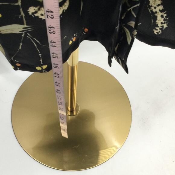 KIMONO SZ M black floral robe and slip pajama lounge 2 piece set NEW B115 - Picture 6 of 11